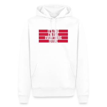 Tout va bien devis - Sweat à capuche Premium bio Homme - blanc - Devant - Nico (187cm)