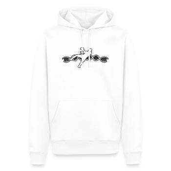 Joueur de handball Handball club Handball Handballeur - Sweat à capuche Premium bio Homme - blanc - Devant - Nico (187cm)