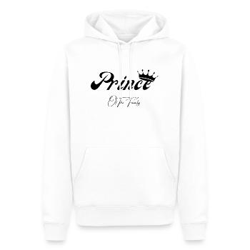 Prince of the Family - passendes T-Shirt - Männer Premium Bio Hoodie - Weiß - Vorne - Nico (187cm)