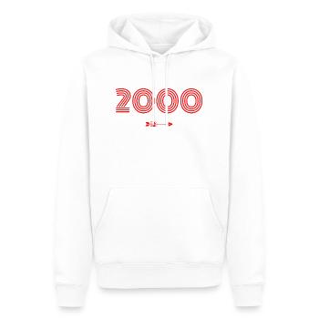 Jahrgang 2000 - Männer Premium Bio Hoodie - Weiß - Vorne - Nico (187cm)