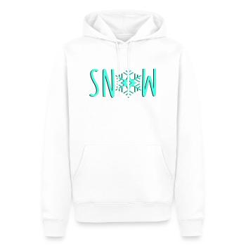 Neige flocon de neige - Sweat à capuche Premium bio Homme - blanc - Devant - Nico (187cm)