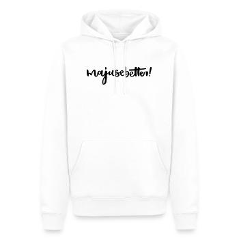 Majusebetter Trier Spruch Moselfränkisch oh maju - Männer Premium Bio Hoodie - Weiß - Vorne - Nico (187cm)