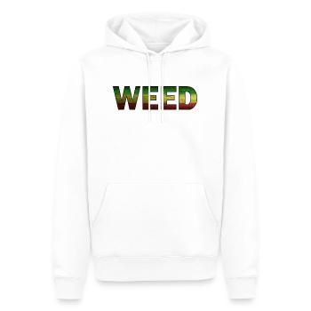 Marijuana Herbe Cannabis - Sweat à capuche Premium bio Homme - blanc - Devant - Nico (187cm)