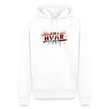 Croatie HRVATSKA Croatie HRV HR Tourisme - Sweat à capuche Premium bio Homme - blanc - Devant - Nico (187cm)