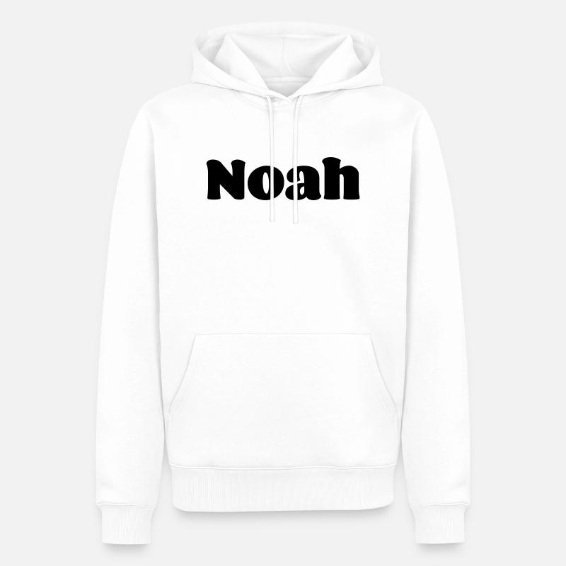 Vorname Noah Geschenk - Männer Premium Bio Hoodie - Weiß