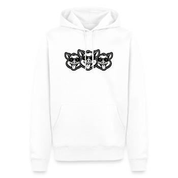 Cochons de truie de fête - Sweat à capuche Premium bio Homme - blanc - Devant - Nico (187cm)