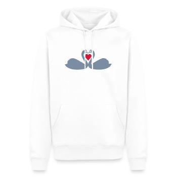 Bryllup - Herre Premium økologisk hoodie - hvid - Foran - Nico (187cm)