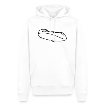 Velomobil Milan - Männer Premium Bio Hoodie - Weiß - Vorne - Nico (187cm)