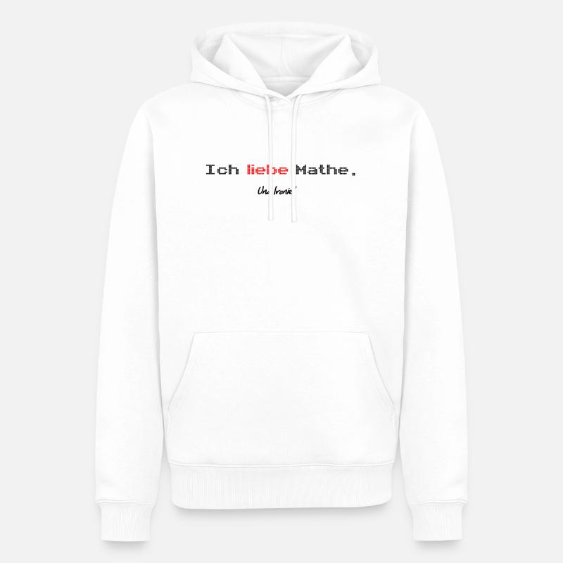 Math ironie shirt - Sweat à capuche Premium bio Homme - blanc