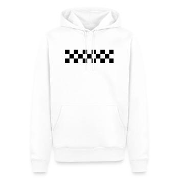 conception de drapeau à damier - Sweat à capuche Premium bio Homme - blanc - Devant - Nico (187cm)