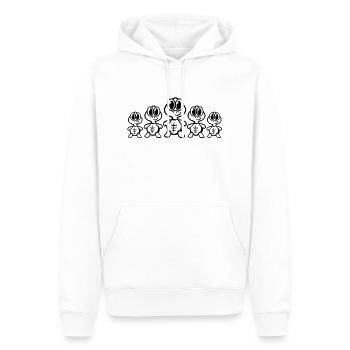 schildkroeten_comic_t1 - Sweat à capuche Premium bio Homme - blanc - Devant - Nico (187cm)