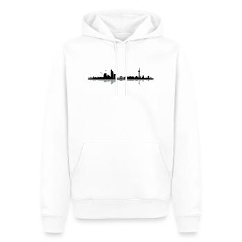 Dusseldorf Skyline - Sweat à capuche Premium bio Homme - blanc - Devant - Nico (187cm)