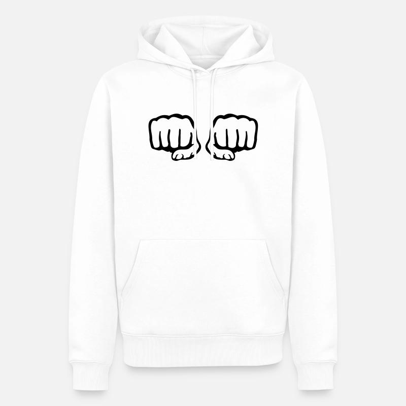 fauste_qa1 - Sweat à capuche Premium bio Homme - blanc