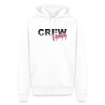 Crew Member - Sweat à capuche Premium bio Homme - blanc - Devant - Nico (187cm)
