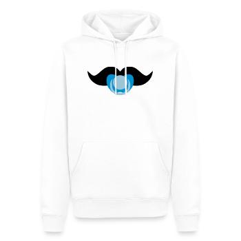 Baby Boy Moustache - Sweat à capuche Premium bio Homme - blanc - Devant - Nico (187cm)