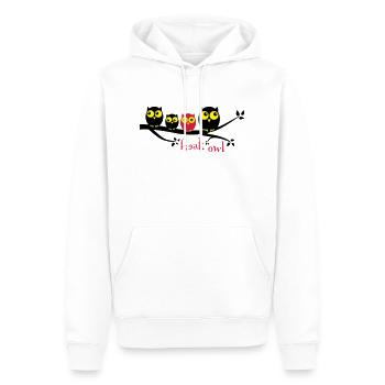 Freak Owl 3 Farbig - Männer Premium Bio Hoodie - Weiß - Vorne - Nico (187cm)