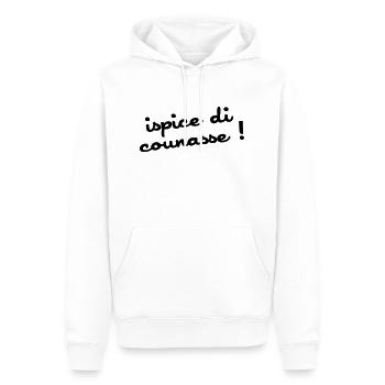 ispice di counasse ! - Sweat à capuche Premium bio Homme - blanc - Devant - Nico (187cm)