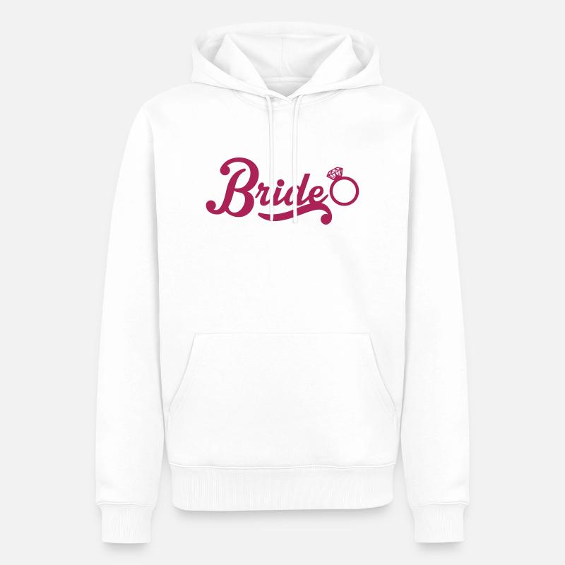 Bride - Sweat à capuche Premium bio Homme - blanc