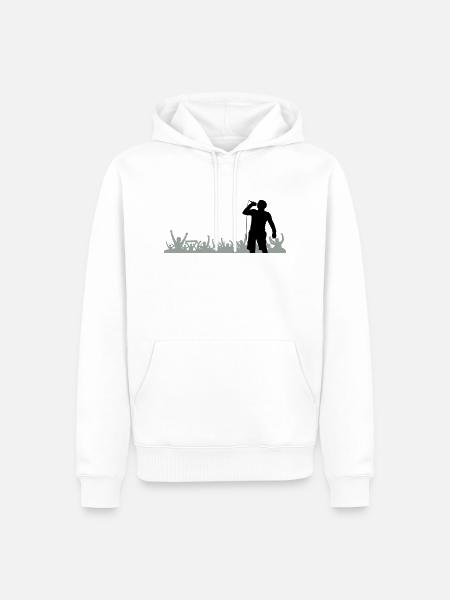 Sänger Band Fans - Männer Premium Bio Hoodie - Weiß