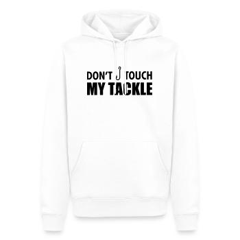 Fishing: Don't touch my tackle - Männer Premium Bio Hoodie - Weiß - Vorne - Nico (187cm)