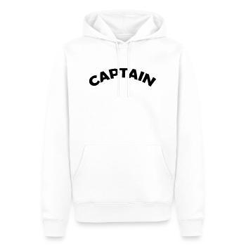 captain - Männer Premium Bio Hoodie - Weiß - Vorne - Nico (187cm)