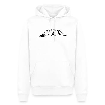 Zugspitze - Männer Premium Bio Hoodie - Weiß - Vorne - Nico (187cm)