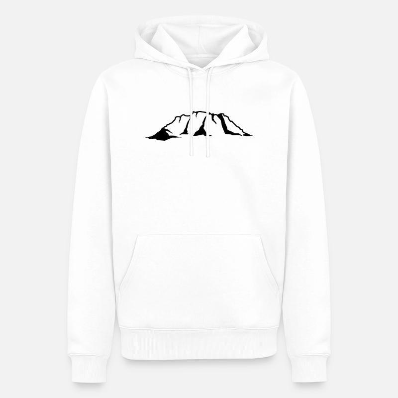 Zugspitze - Männer Premium Bio Hoodie - Weiß