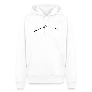 berge4a - Männer Premium Bio Hoodie - Weiß - Vorne - Nico (187cm)