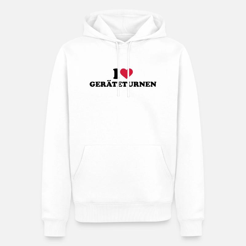 Geräteturnen - Männer Premium Bio Hoodie - Weiß