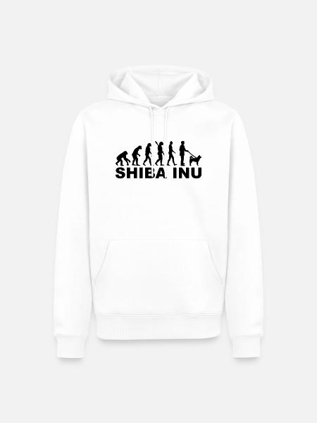 Shiba Inu - Männer Premium Bio Hoodie - Weiß