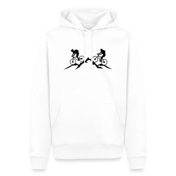 Sport - Fahrrad Mountainbike Berge - Männer Premium Bio Hoodie - Weiß - Vorne - Nico (187cm)