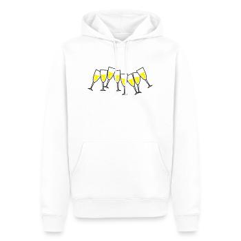 sekt glaeser design - Männer Premium Bio Hoodie - Weiß - Vorne - Nico (187cm)