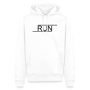 Marathon Running Run jogging - Men’s Premium Organic Hoodie - white - Front - Nico (187cm)