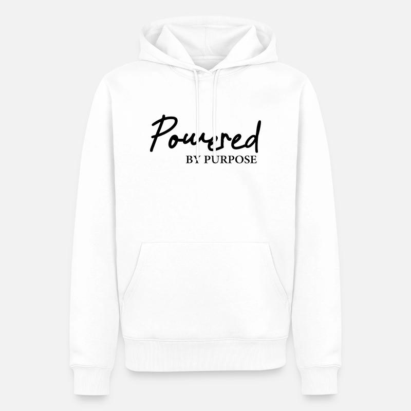 Propulsé par l’objectif - Sweat à capuche Premium bio Homme - blanc