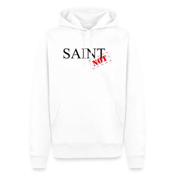 Saint Not - Men’s Premium Organic Hoodie - white - Front - Nico (187cm)