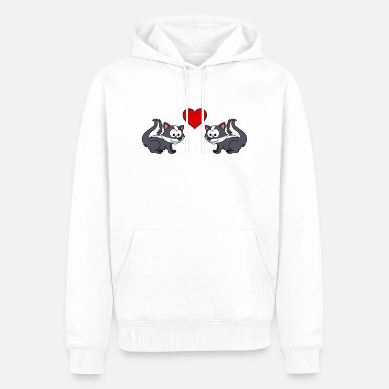 Stinker Comic Couple Amour - Sweat à capuche Premium bio Homme - blanc
