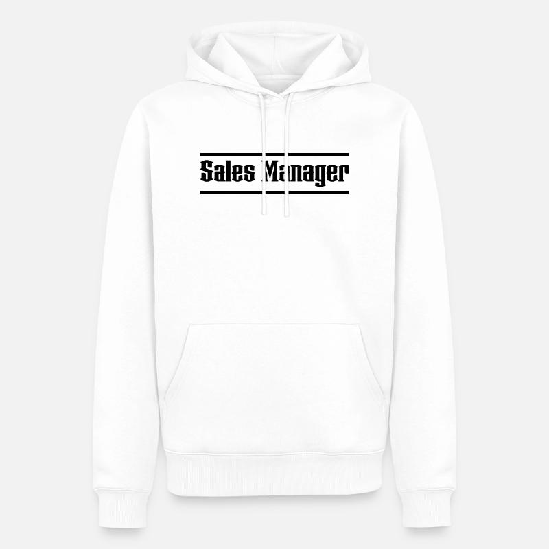 Responsable des ventes de conception - Sweat à capuche Premium bio Homme - blanc