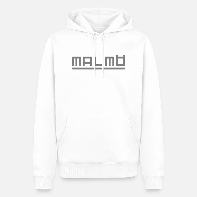 Malmo - Sweat à capuche Premium bio Homme - blanc