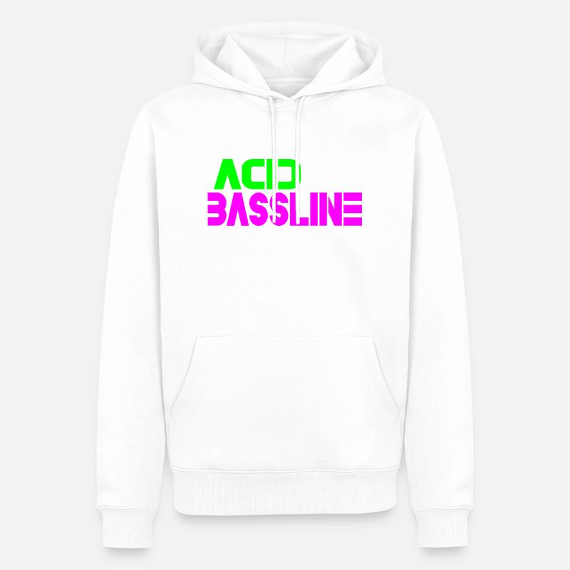 Ligne de basse acide - Sweat à capuche Premium bio Homme - blanc