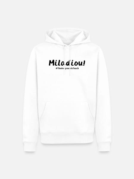 Miladiou !! - Sweat à capuche Premium bio Homme - blanc