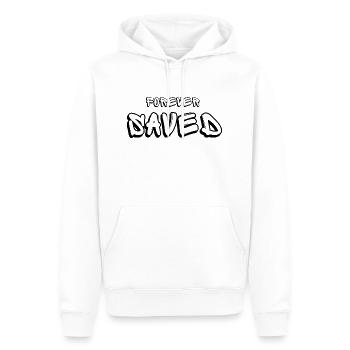Sauvés par la grâce des dons de Dieu sur la croix - Sweat à capuche Premium bio Homme - blanc - Devant - Nico (187cm)