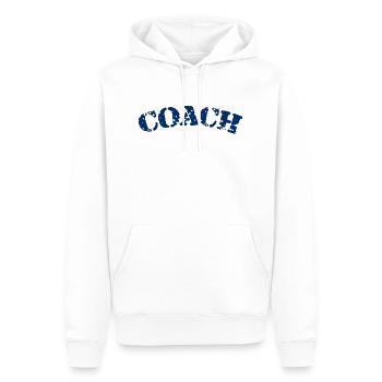 Coach - The best Coach - Der beste Trainer - Männer Premium Bio Hoodie - Weiß - Vorne - Nico (187cm)