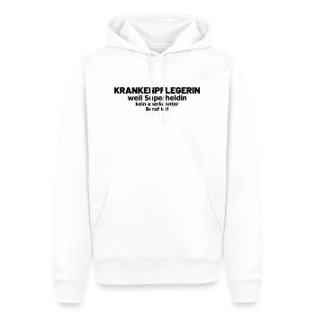 Krankenpflegerin Spruch Superheldin - Männer Premium Bio Hoodie - Weiß - Vorne - Nico (187cm)
