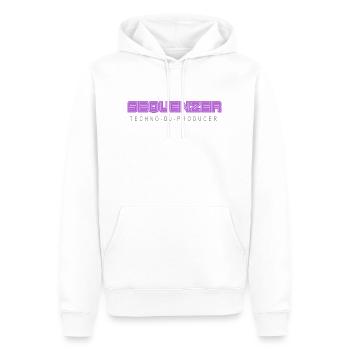 Sequenzer Logo Brand bigger - Männer Premium Bio Hoodie - Weiß - Vorne - Nico (187cm)