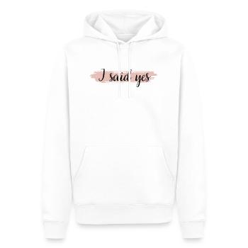 Junggesellinnenabschied - I said yes - Männer Premium Bio Hoodie - Weiß - Vorne - Nico (187cm)