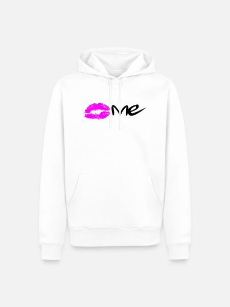 Kiss me - Männer Premium Bio Hoodie - Weiß