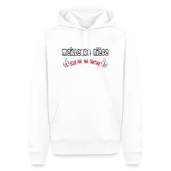 Meilleure nièce - Sweat à capuche Premium bio Homme - blanc - Devant - Nico (187cm)