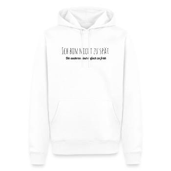 Spruch - Männer Premium Bio Hoodie - Weiß - Vorne - Nico (187cm)