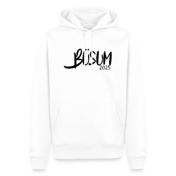 Büsum 2025 - Männer Premium Bio Hoodie - Weiß - Vorne - Nico (187cm)