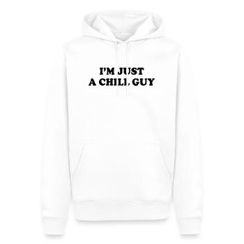 Ich bin einfach ein entspannter Typ. - Männer Premium Bio Hoodie - Weiß - Vorne - Nico (187cm)